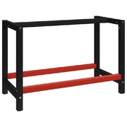 Metal Work Bench--Black and Red 