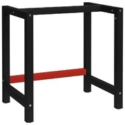 Metal Work Bench Black and Red S