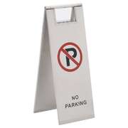 Folding No Parking Sign Stainless Steel | EXTG
