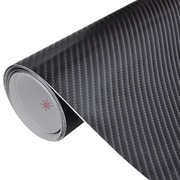 Carbon Fiber Vinyl Car Fil 4D Black 