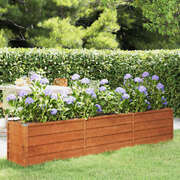 Corten Steel Raised Garden Bed 240cm Rusty | EXTG