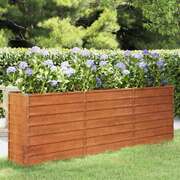 Corten Steel Raised Garden Bed 240cm Rusty | EXTG