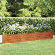 Corten Steel Raised Garden Bed 320cm Rusty | EXTG