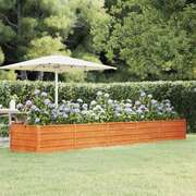 Corten Steel Raised Garden Bed 400x80x45cm | EXTG