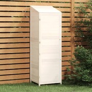 Garden Shed White Solid Wood Fir