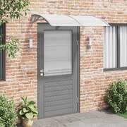 Stylish Door Canopy Grey Polycarbonate