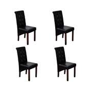 Dining Chairs 4 pcs Black Faux Leather