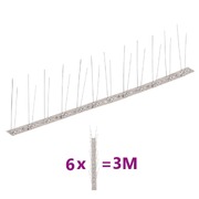 2-row Stainless Steel Bird & Pigeon Spikes Set of 6