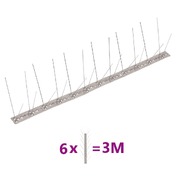 4-row Stainless Steel Bird & Pigeon Spikes Set of 6