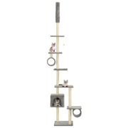 Cat Tree with Sisal Scratching Posts 260 cm Grey