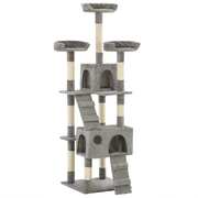 Cat Tree with Sisal Scratching Posts 170 cm Grey