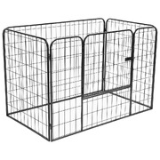 Heavy Duty Dog Playpen Black 120x80x70 cm Steel