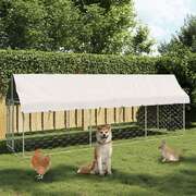 Canine Haven with Canopy: Outdoor Dog Kennel with Roof