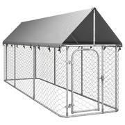 Canine Haven with Canopy: Outdoor Dog Kennel with Roof
