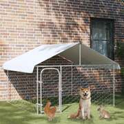 Canine Haven: Outdoor Dog Kennel with Weatherproof Roof