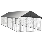 Outdoor  Dog Kennel with Roof