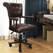 Chesterfield Captains Swivel Office Chair Brown
