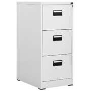 File Cabinet with 3 Drawers Grey 102,5 cm Steel