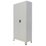 Office Cabinet with 2 Doors Steel 90x40x180 cm Grey