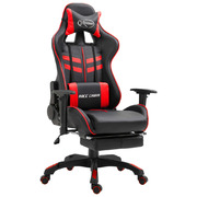 Gaming Chair with Footrest Red