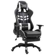 Gaming Chair with Footrest White