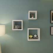 Cube shelf set of 3 white
