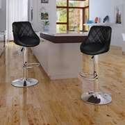 Bar Stools 2 pcs Black Faux Leather