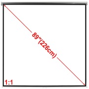 Manual Projection Screen Matt White 1:1 Wall Ceiling Mount