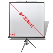 Manual Projection Screen with Height Adjustable "Stand     