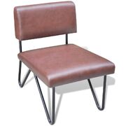 Sofa Chair Brown Faux Leather