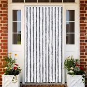 Insect Curtain Grey and White 2  Chenille M