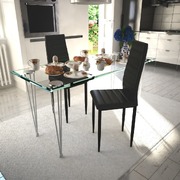 Dining Chairs 2 pcs Black Fau Leather