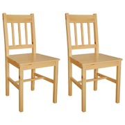Dining Chairs 2 pcs Pinewood