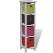 Storage Rack with Multi-colour Baskets Wood