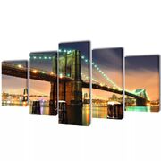 Canvas Wall Print Set Brooklyn Bridge S   