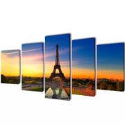 Canvas Wall Print Set Eiffel Tower S   