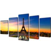 Canvas Wall Print Set Eiffel Tower M   