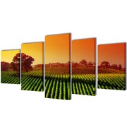 Canvas Wall Print Set Fields M   