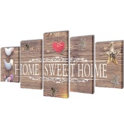 Canvas Wall Print Set Home Sweet Home Design S    