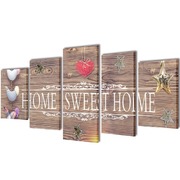 Canvas Wall Print Set Home Sweet Home Design  M  