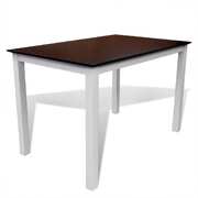 Dining Table 110 cm Solid Wood Brown and White