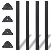 Adjustable Table Legs 4 pcs Black 870 mm