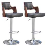 Bar Stools 2 pcs Black Faux Leather
