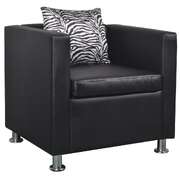 Armchair Black Faux _Leather