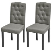 Dining Chairs 2 pcs Light Grey Fabric