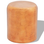 Hammered Aluminium Stool/Side Table Brass/Copper Colour