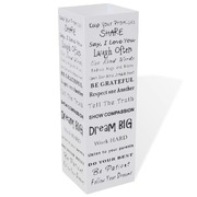 White Square Umbrella Stand Storage Holder Walking Stick Steel 48.5 cm