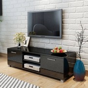 Tv Cabinet High-Gloss Black 