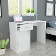 Desk with Drawer and Cabinet White 