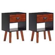 Solid Acacia Wood Bedside Cabinets 2 pcs 40x30x58 cm